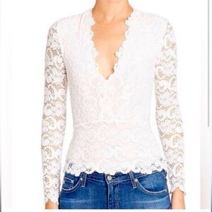 Nightcap Dixie Long Sleeve Lace Top, Small